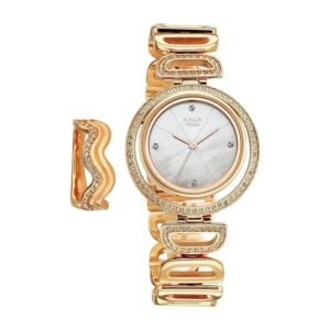 Titan Raga Glimmers Quartz White Round Dial Women's Watch | Water Resistant Watch | Watches for Women Analog - 95329WM01F