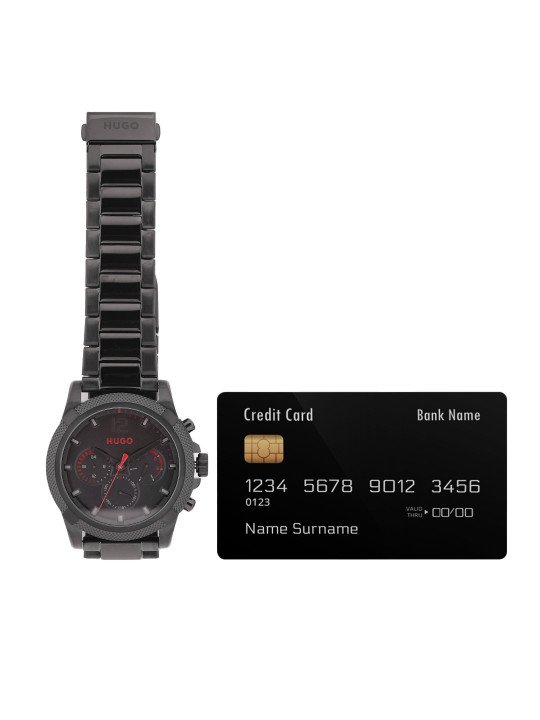HUGO Men Solid Dial & Stainless Steel Bracelet Style Straps Analogue Watch 1530296 - Image 7