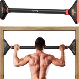 Lifelong LLPB02 Pull Up Bar for Home Workout|Chin Up Bar, 65-95CM|Max User Weight 150kg Pull-up Bar (Black) - 2.13 ft