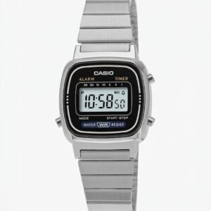 CASIO Vintage Black Dial Silver Stainless Steel Band Digital Watch - For Men & Women D089 (LA670WA-1DF)