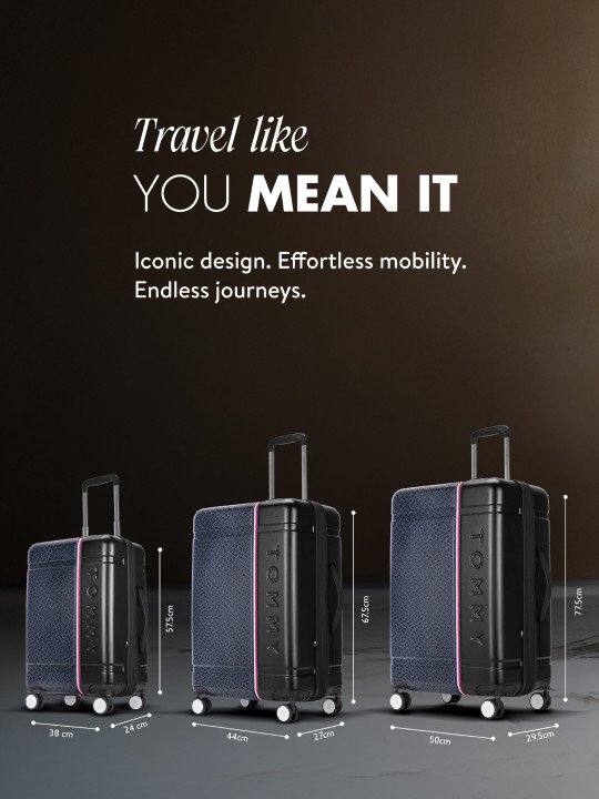 Tommy Hilfiger Millennia x Textured Hard-Sided Trolley Suitcase - M - Image 6