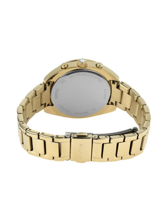 Fossil Women Gold-Toned Dial & Straps Vale Analogue Chronograph Watch BQ3658 - Image 3