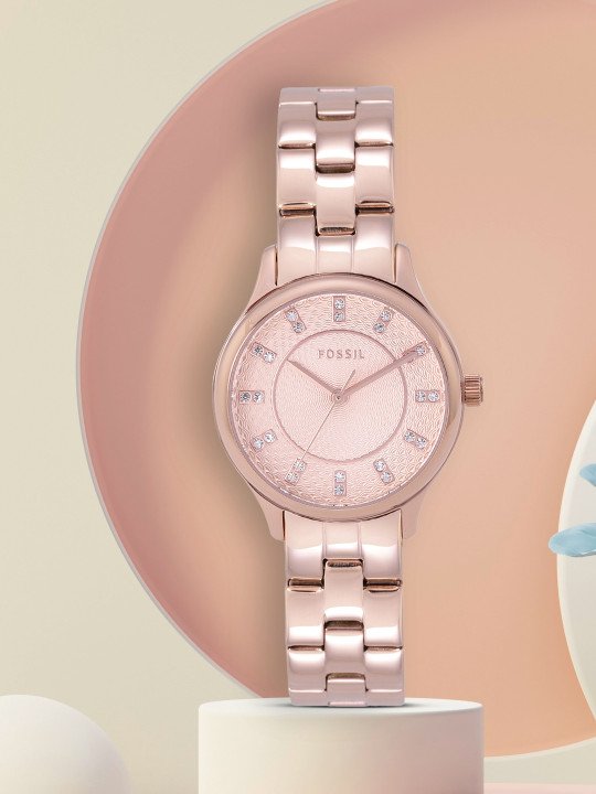 Fossil Women Rose Gold Analogue Watch BQ1571