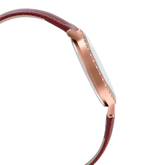 Casio Women Leather Sheen Analog Rose Gold Dial Watch-Sh229, Band Color-Brown - Image 3