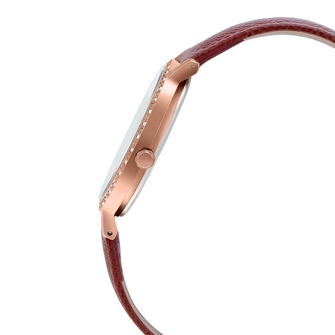 Casio Women Leather Sheen Analog Rose Gold Dial Watch-Sh229, Band Color-Brown - Image 2