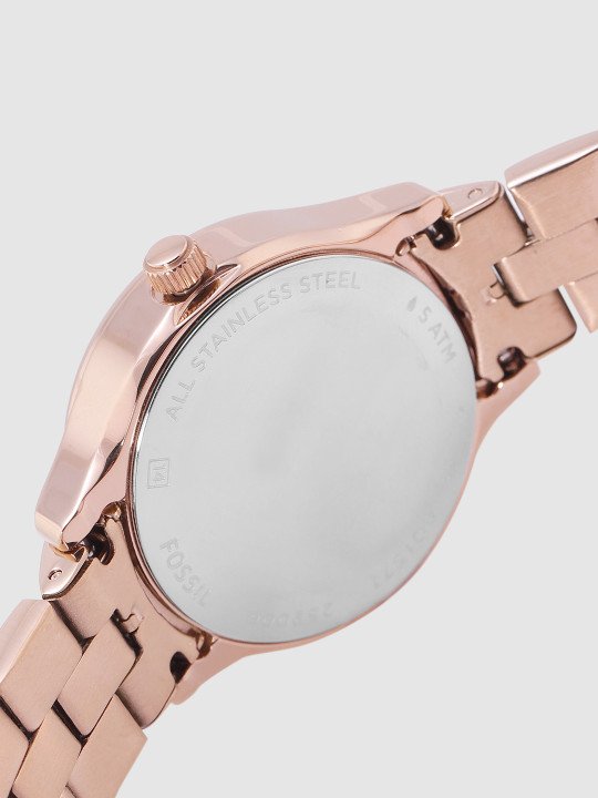 Fossil Women Rose Gold Analogue Watch BQ1571 - Image 6