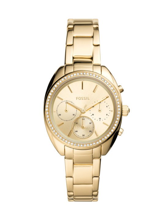 Fossil Women Gold-Toned Dial & Straps Vale Analogue Chronograph Watch BQ3658