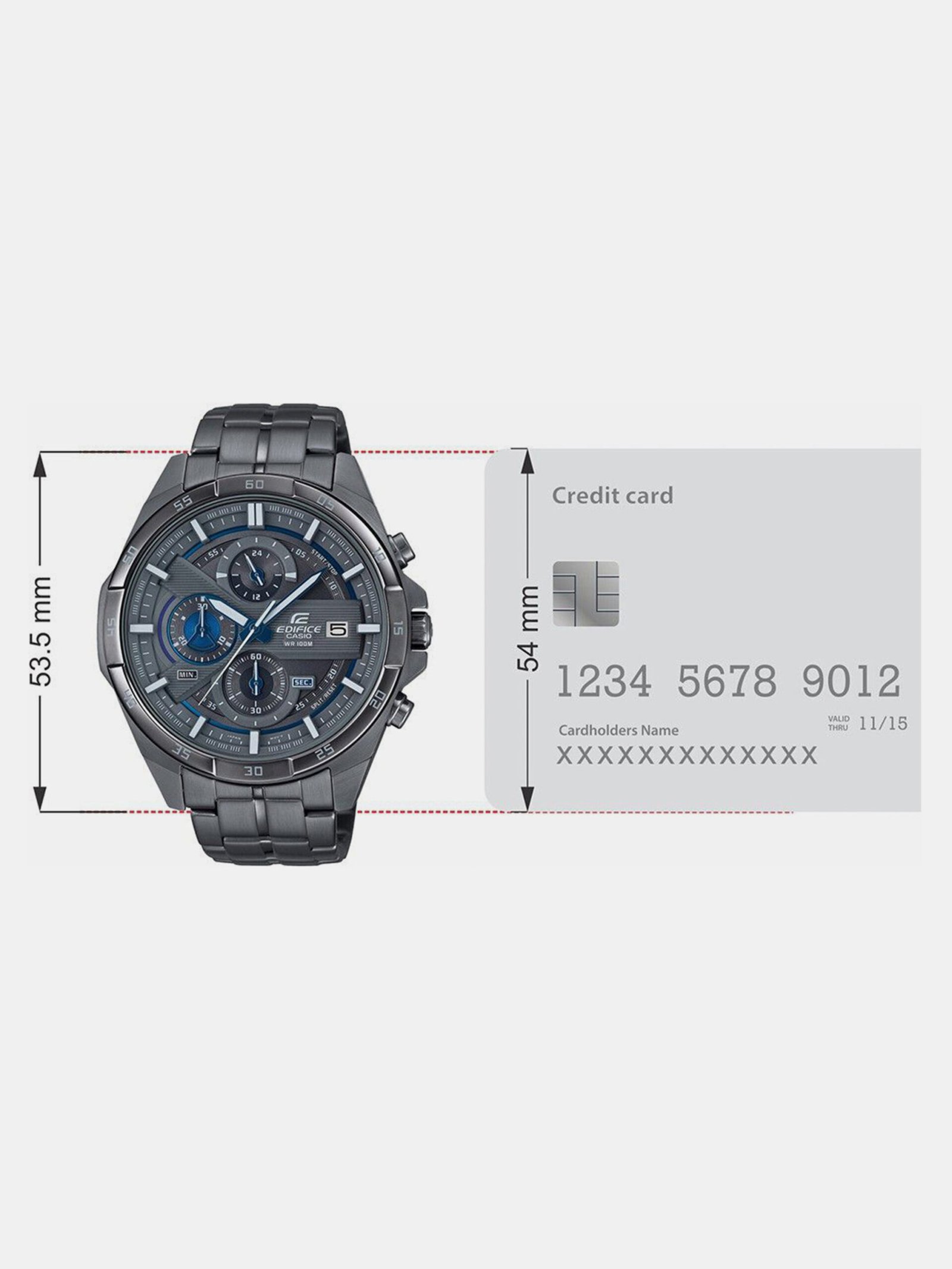 CASIO Edifice Edifice EFR-556GY-1AVUDF Gray Dial Gray Ip Stainless Steel Band Analog Watch - For Men - Image 10