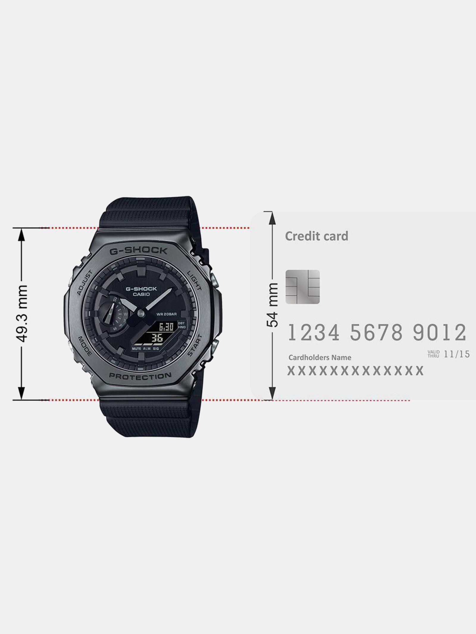 CASIO G-SHOCK Black Ip Dial Resin Strap Analog-Digital Watch - For Men G1371 (GM-2100BB-1ADR) - Image 6