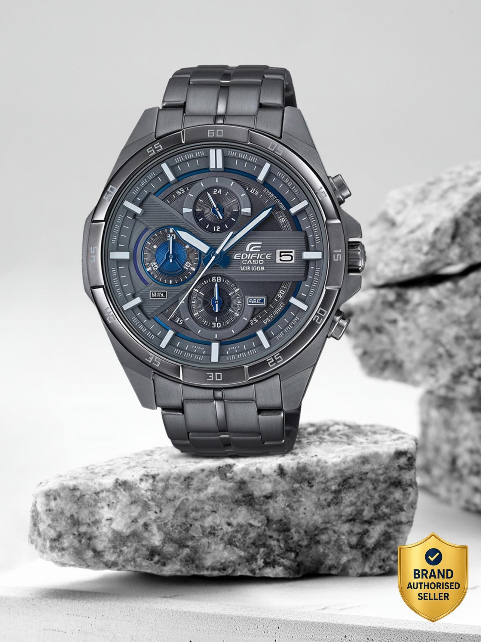 CASIO Edifice Edifice EFR-556GY-1AVUDF Gray Dial Gray Ip Stainless Steel Band Analog Watch - For Men