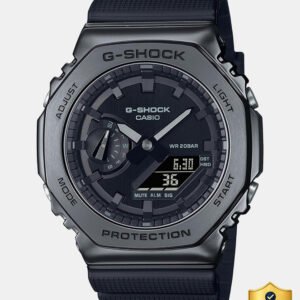 CASIO G-SHOCK Black Ip Dial Resin Strap Analog-Digital Watch  - For Men G1371 (GM-2100BB-1ADR)