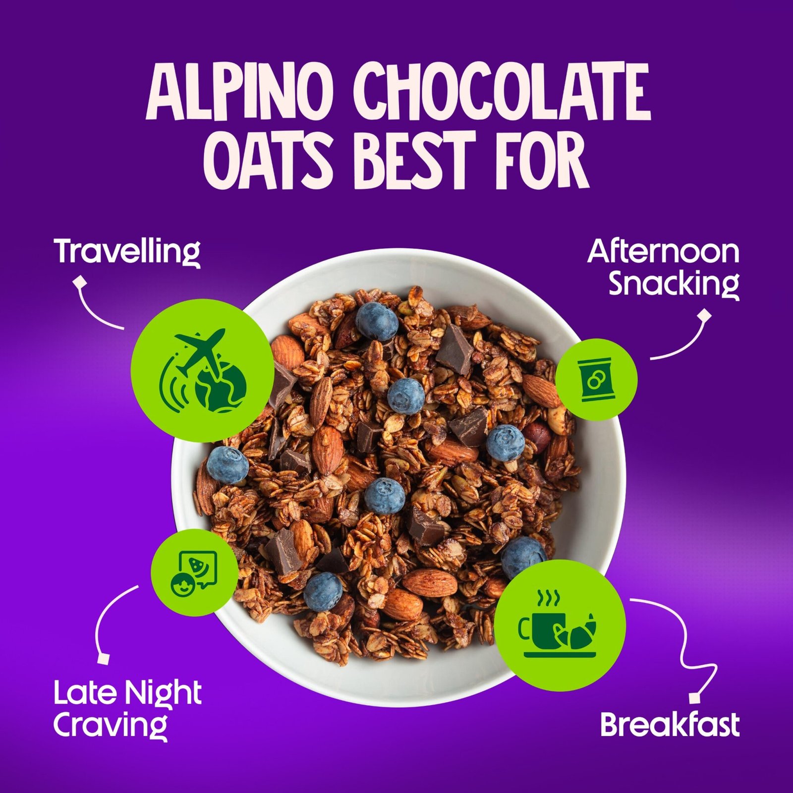 ALPINO High Protein Super Oats Chocolate 25% Protein Rolled Oats, No Added Sugar Pouch (1 kg) - Image 9