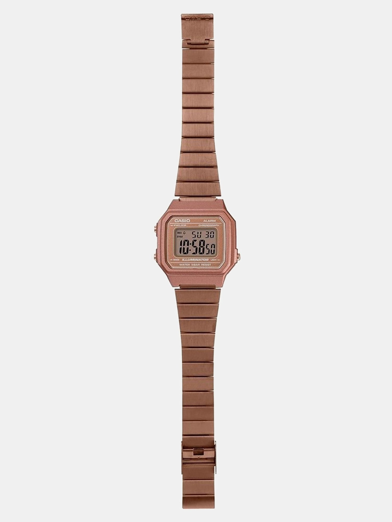 CASIO Vintage Rose Gold Dial Rose Gold Stainless Steel Band Digital Watch - For Men & Women D200 (B650WC-5ADF) - Image 10