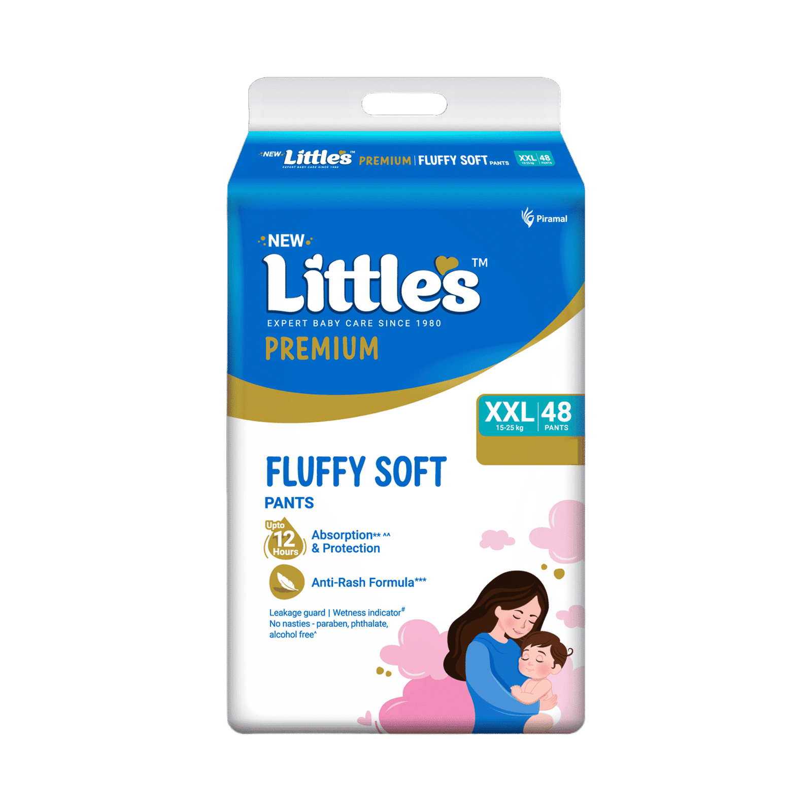 Little's Comfy Baby Pants - XXL (15-25 kg, Pack of 48)