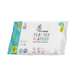 R for Rabbit Feather Diaper Pants