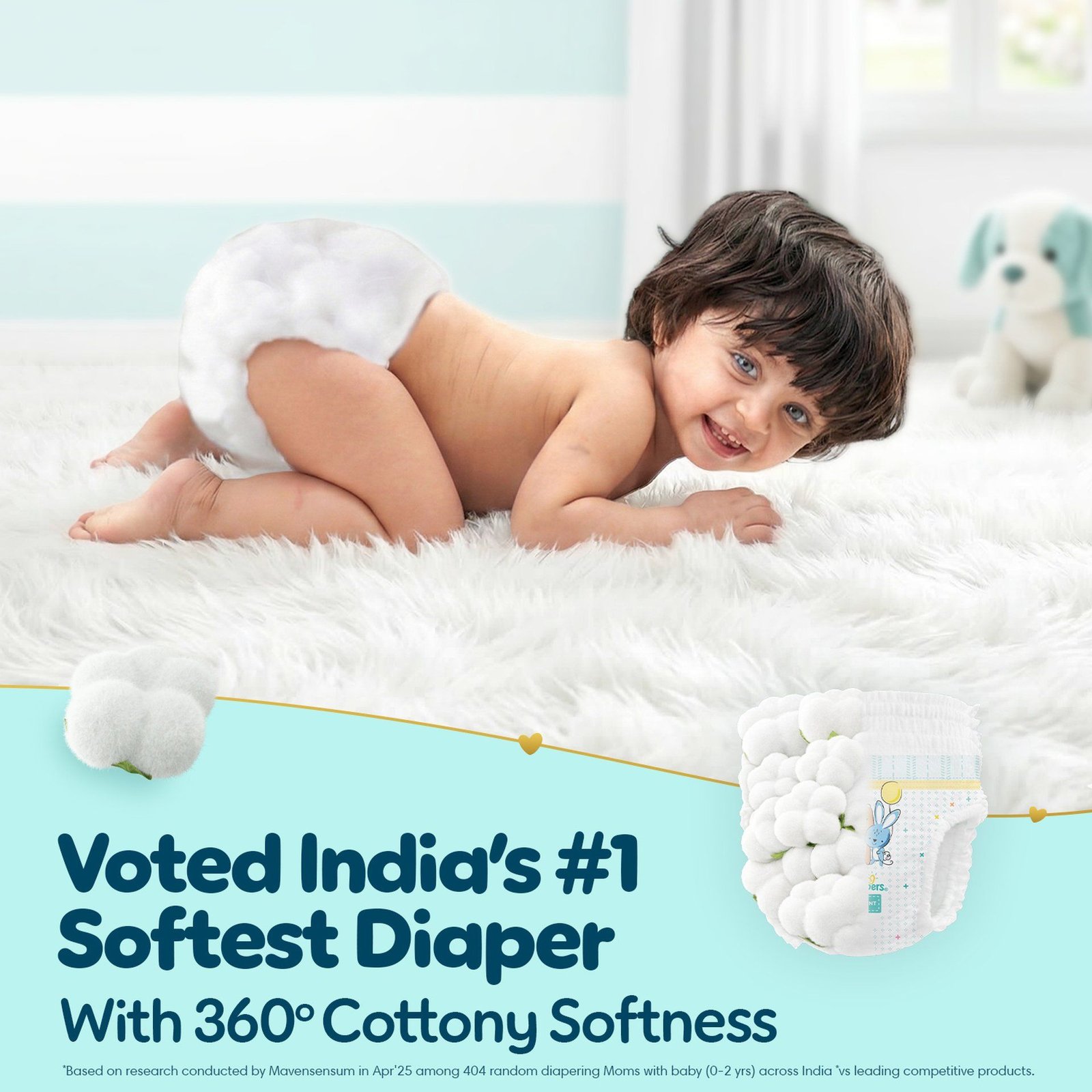 Pampers Premium Care Pants L 88 | No Marks Design | India’s Softest Diaper - Image 6