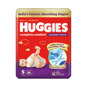 Huggies Pant Wonder Baby Diaper (S, 4-8 Kg, 86 pieces, Gentle Absorption, Dry Xpert Channel)