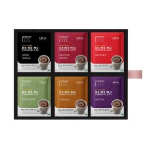 COCOSUTRA Sugar-Free Drinking Chocolate Mix | 12 Single-Serve Sachets (20g Each) | 2 Sachets Each Flavour | Swiss Vanilla, Mocha, Caramel, Hazelnut, Mexican Spiced & Peppermint | Zero Sugar | Low Carb | Low Calorie | Stevia & Erythritol Sweetened | 240 g
