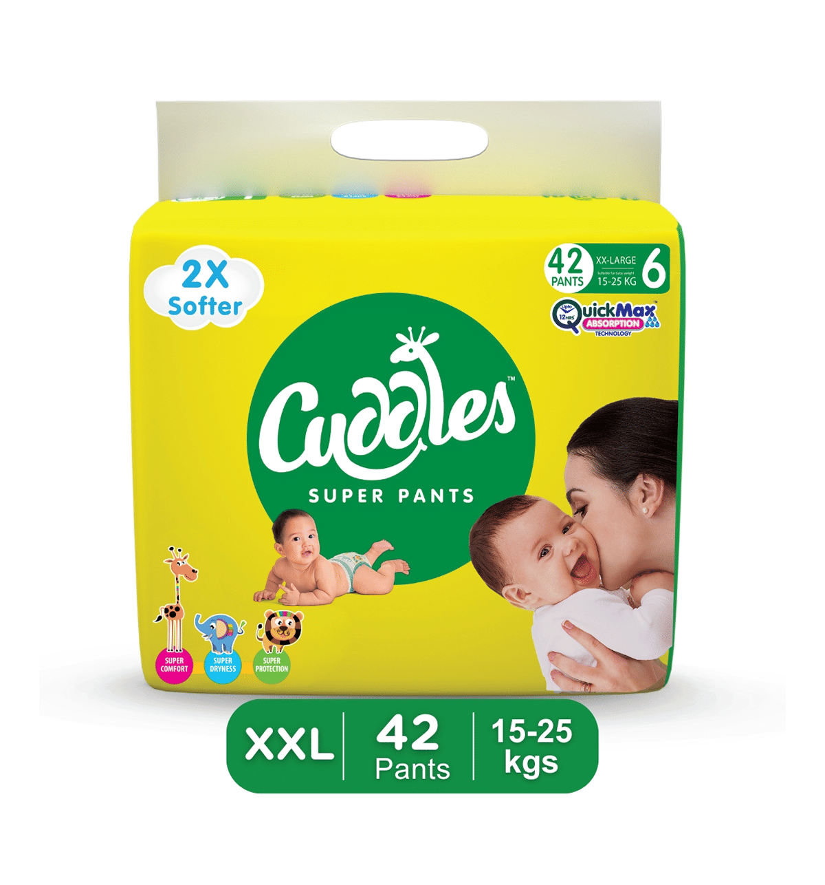 Cuddles Pant Baby Diaper - XXL 42 Pieces, Upto 12 hours Protection, 2X Softer - Image 3