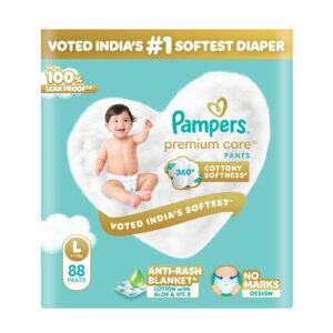 Pampers Premium Care Pants L 88 | No Marks Design | India’s Softest Diaper