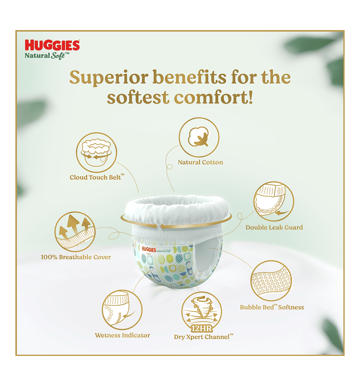 Huggies Natural Soft Premium Pant Style Baby Diaper - Image 3