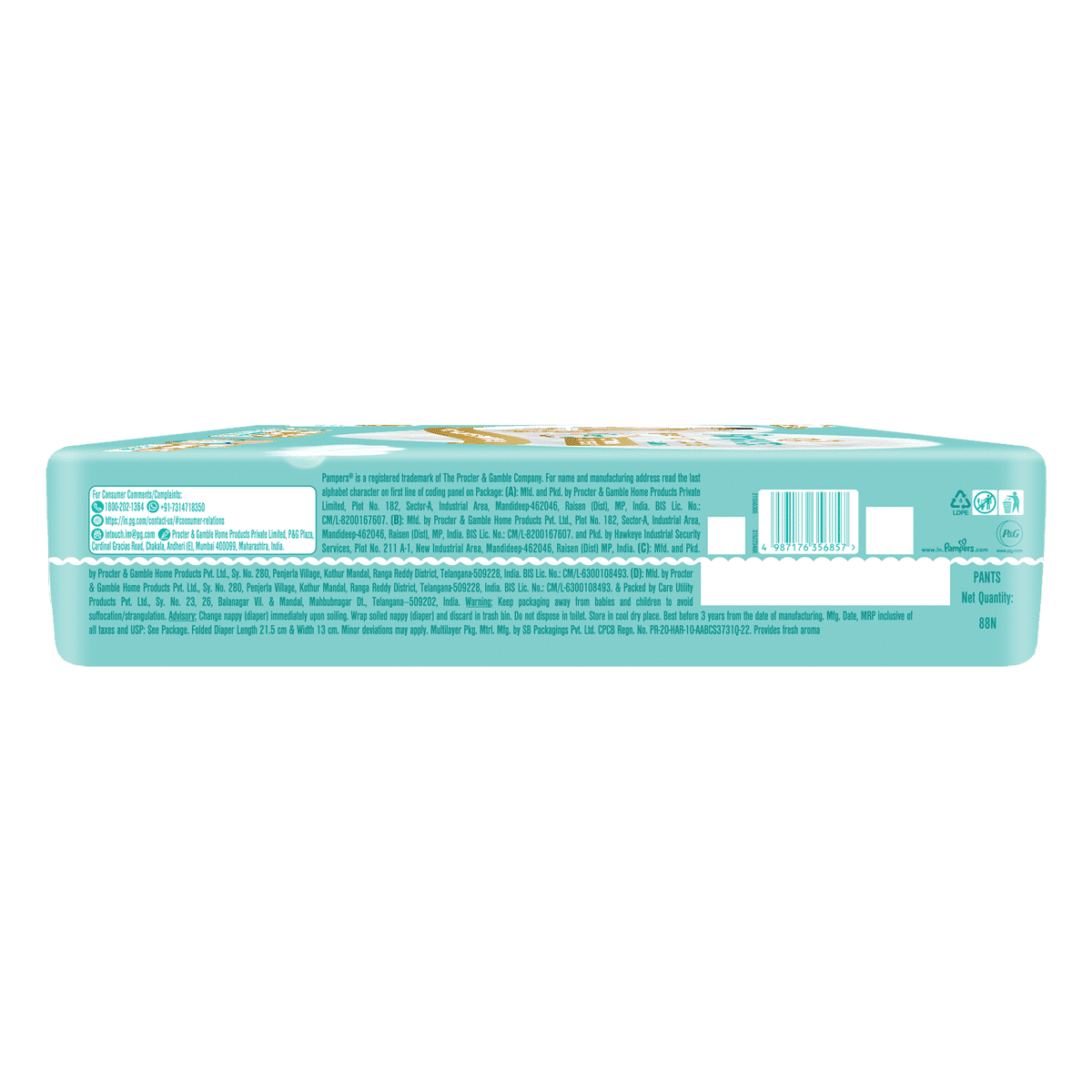 Pampers Premium Care Pants L 88 | No Marks Design | India’s Softest Diaper - Image 2