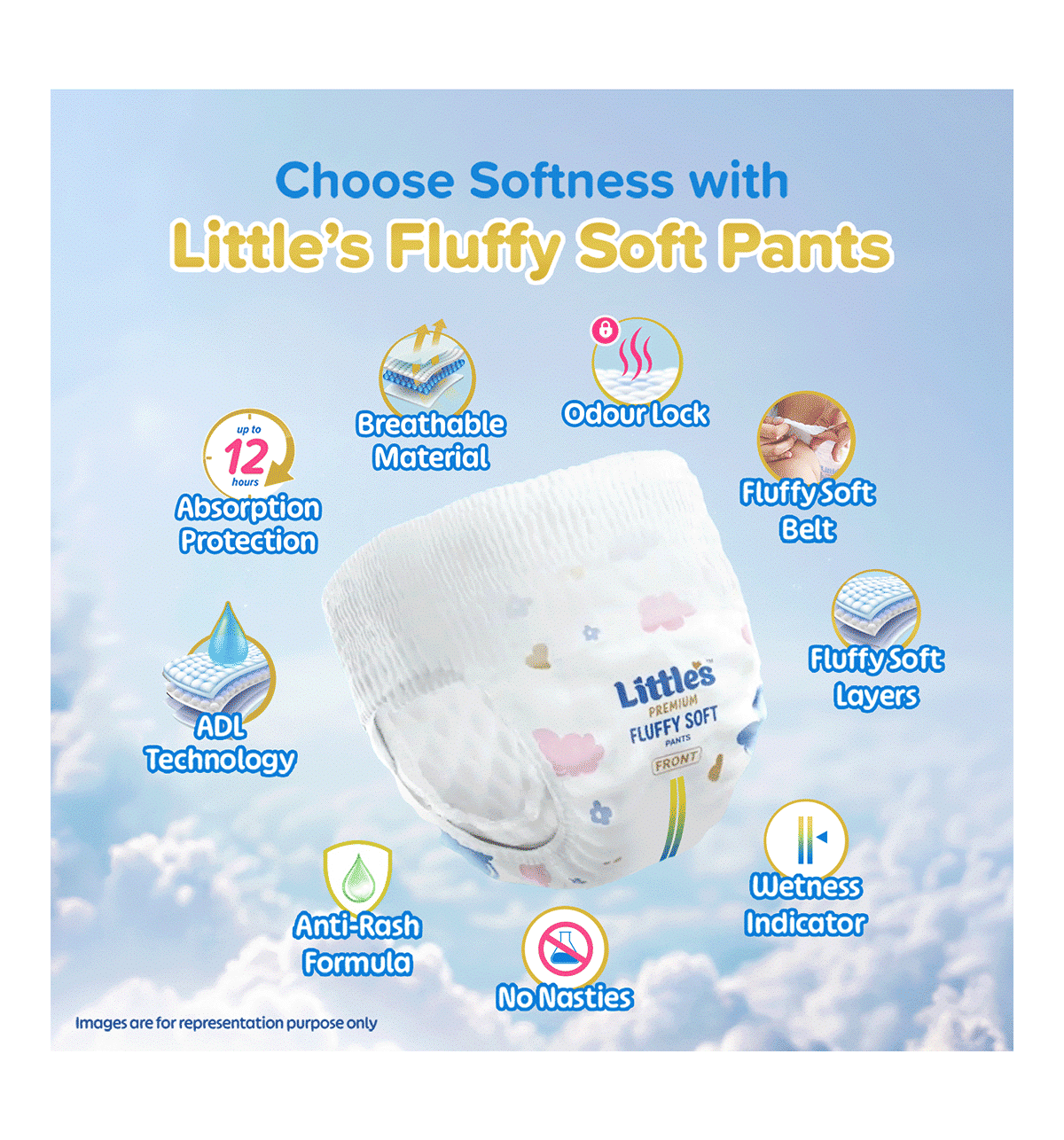 Little's Comfy Baby Pants - XXL (15-25 kg, Pack of 48) - Image 8