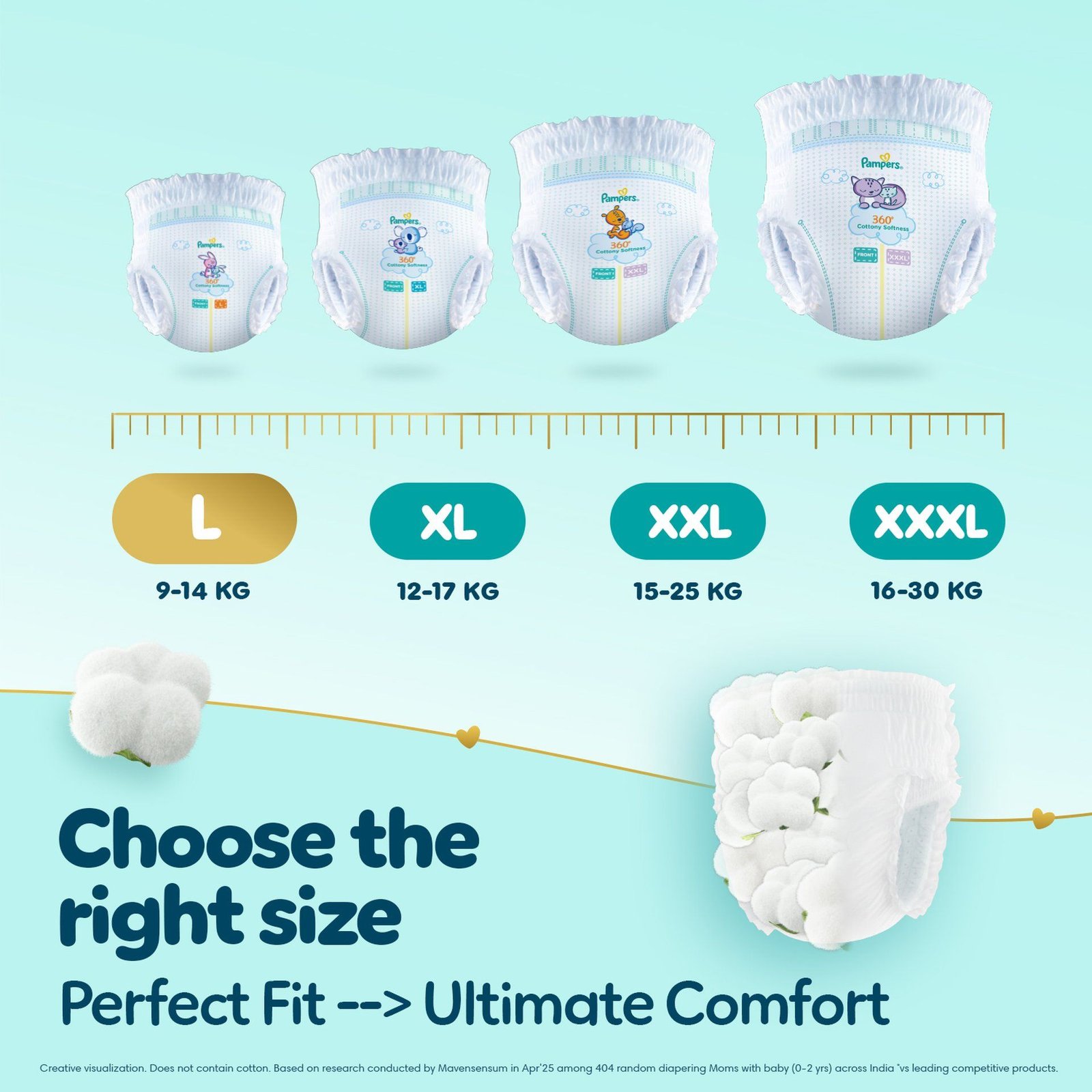 Pampers Premium Care Pants L 88 | No Marks Design | India’s Softest Diaper - Image 9