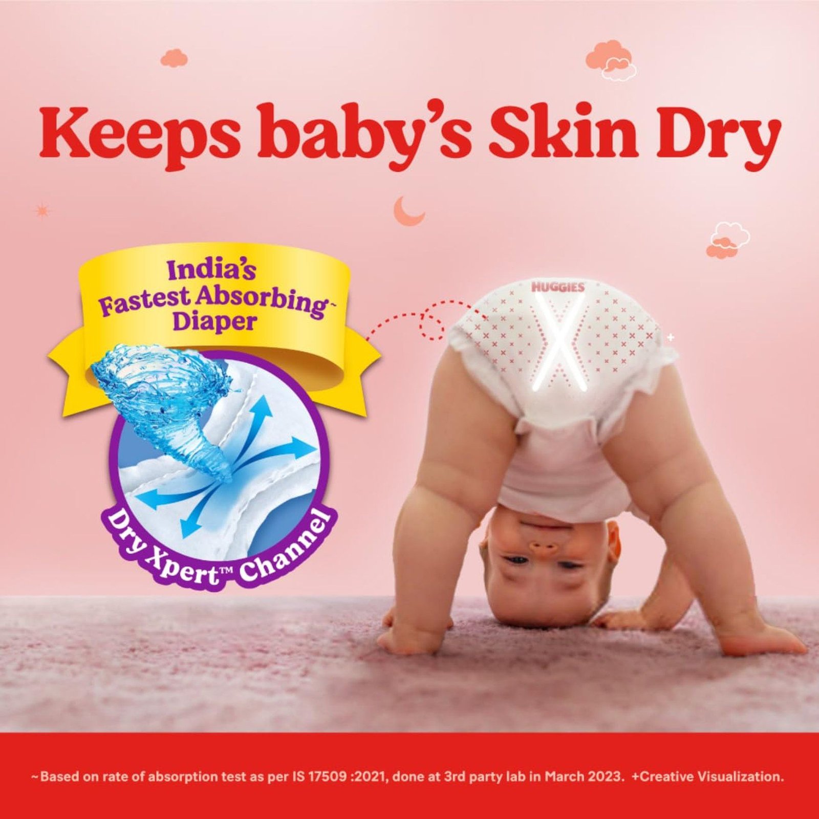 Huggies Dry Tape Baby Diaper (NB, 5 kg, 36 Pieces, 2 x Faster Absorption) - Image 9