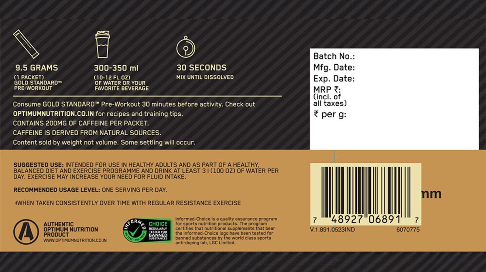 Optimum Nutrition Gold Standard Pre Workout (142.5 g, Green Apple) - Image 4