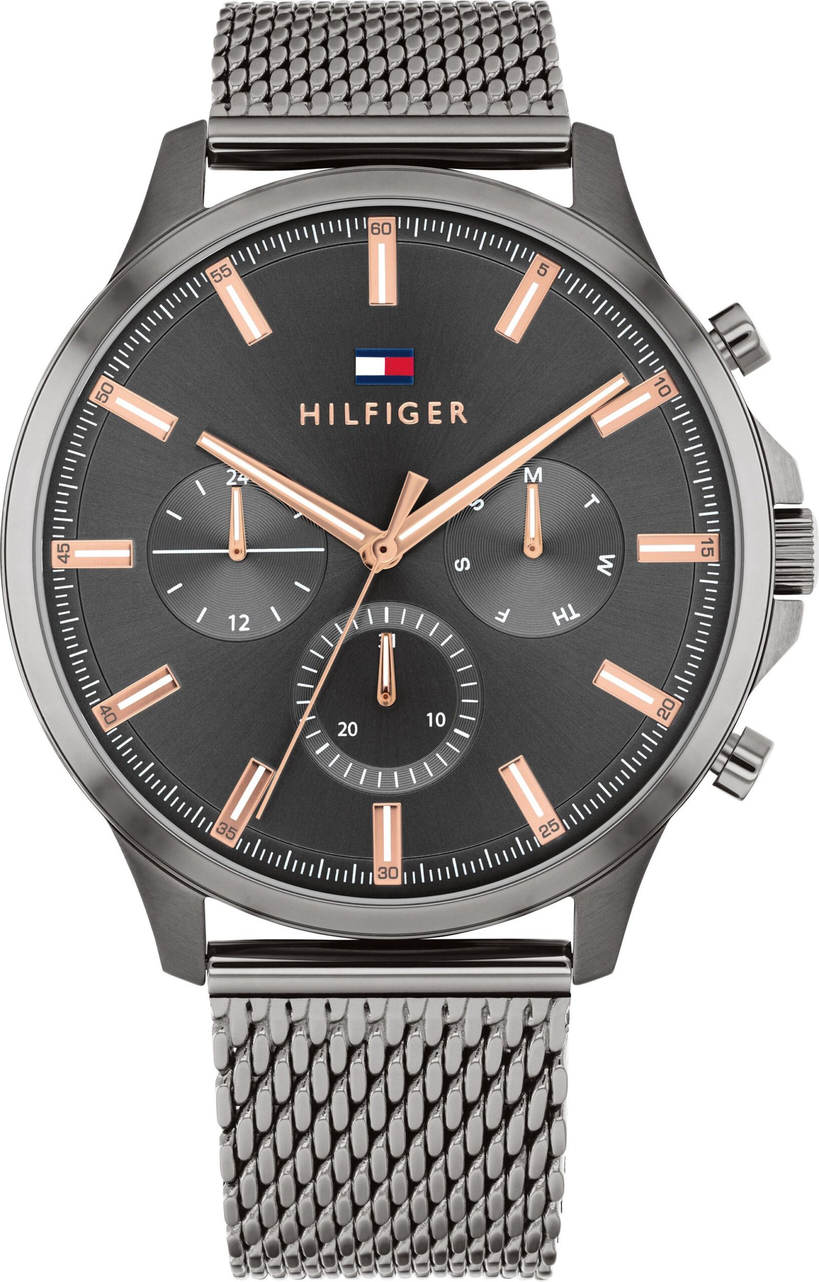 Tommy Hilfiger Multifunction Grey Dial Grey Stainless Steel Strap Analog Watch - For Men NETH1710500,NTTH1710500,NTTH1710500W - Image 2