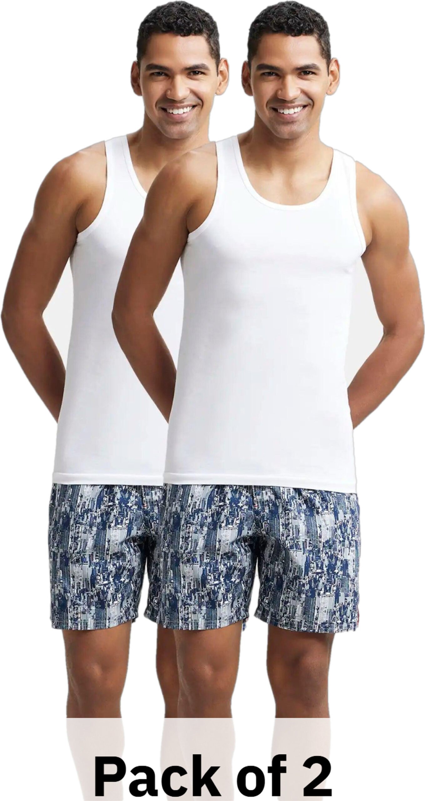 JOCKEY Pack of 2 8820 Super Combed Cotton Men Vest - L (100-105)