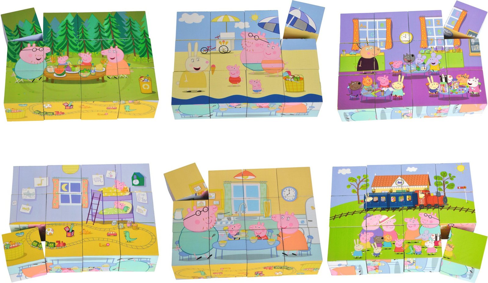 Peppa Pig Picture Cube Eichhorn learning Puzzle Toy Playset for Kids, Boys & Girls, Age 2 Years and above (12 Pieces) - Image 7