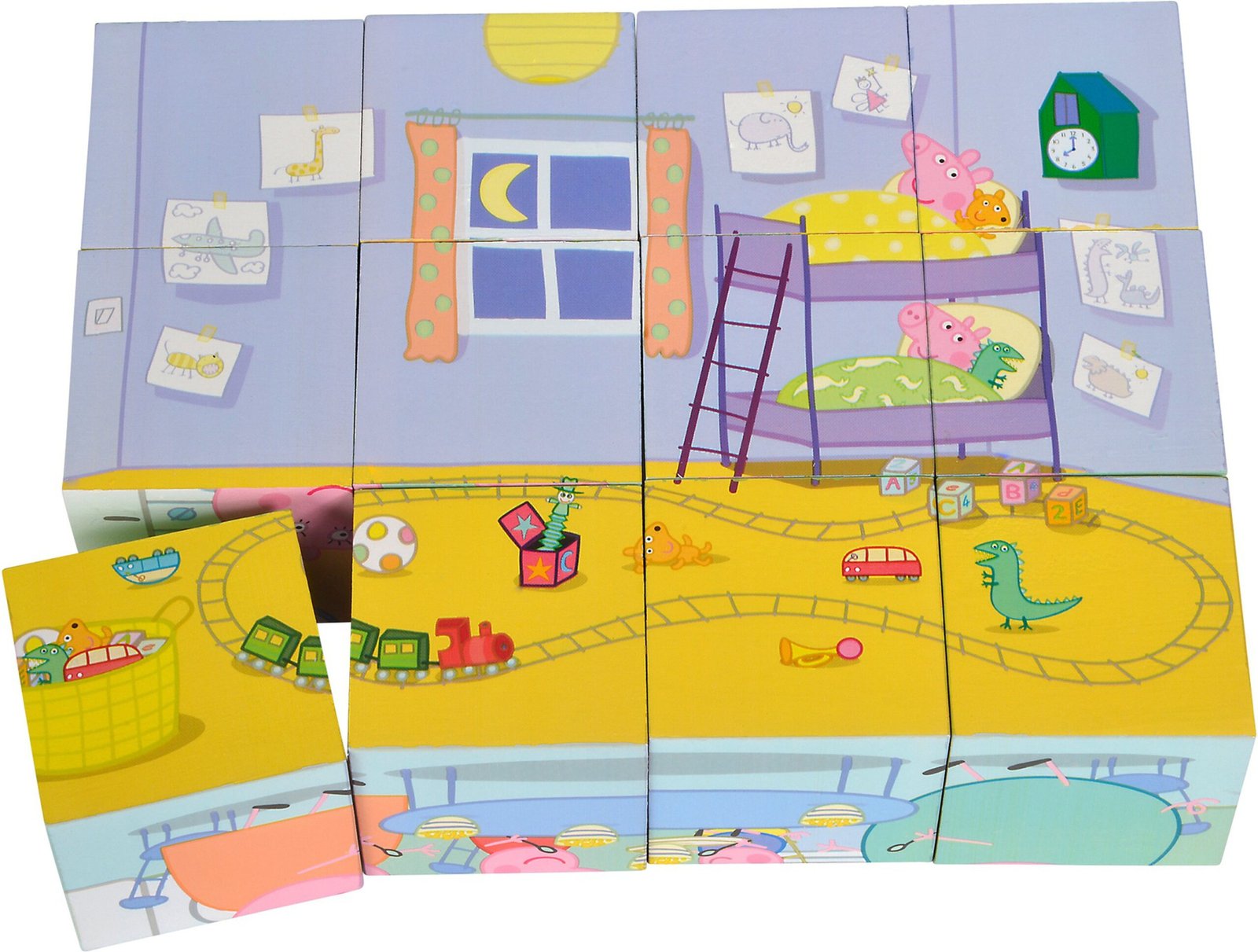 Peppa Pig Picture Cube Eichhorn learning Puzzle Toy Playset for Kids, Boys & Girls, Age 2 Years and above (12 Pieces) - Image 4