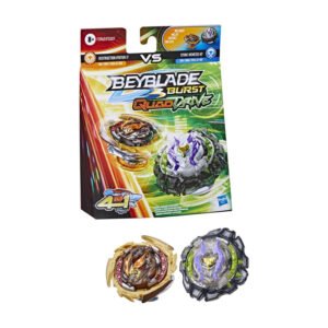 BEYBLADE Burst QuadDrive Destruction Ifritor I7 & Stone Nemesis N7 Spinning Top Dual Pack (Multicolor)