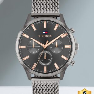 Tommy Hilfiger Multifunction Grey Dial Grey Stainless Steel Strap Analog Watch - For Men NETH1710500,NTTH1710500,NTTH1710500W